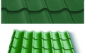 Металлочерепица МП Супермонтерей зеленого цвета