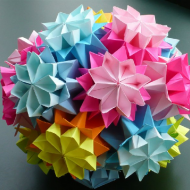 Цветочный бумажный шар