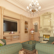 Дизайн гостиной комнаты в классическом стиле