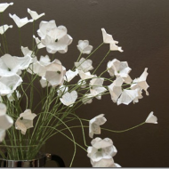 Белые цветочки из бумаги