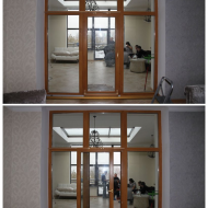 Прозрачные раздвижные двери