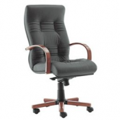 Директорское кресло. 
Обивка изготавливается из кожи высшего качества, обычной кожи или синтетического материала \