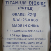 высочайшее качество, производство Китай, содержание TiO2 не менее 93%, обладает прекрасной белизной, блеском и укрывистостью, упаковка - крафт-мешки по 25кг.  Диоксид титана рутильной формы марки R218  700  Кг.  Прочее NAV Group ТОО