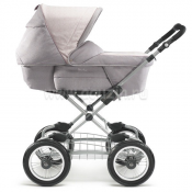 Коляска Silver Cross Deluxe - это одновременно и спальная коляска для новорожденного, и прогулочная коляска с поворотным блоком, и переносная детская кроватка с деревянной качалкой, а с автокреслом Ventura 0+.  Коляска Silver Cross \
