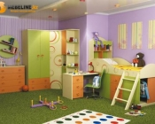 Модульная серия мебели для детской комнаты «Фруттис» — продукт нового поколения трансформирующейся мебели, которая служит местом для игр, занятий и сна одновременно. 
«Фруттис» безопасна, надежна, сочетает в себе максимальную функциональность, комфортабе  Детская \