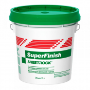 SuperFinish SHEETROCK® – готовая к применению финишная пастообразная полимерная шпатлевка. Обладает превосходной пластичностью, адгезией к поверхности и устойчивостью к растрескиванию.  17 л / 28 кг  Готовая к применению шпатлевка Sheetrock Superfinish  8700  Самовывоз  500  тенге  Danogips  Paints partner ТОО