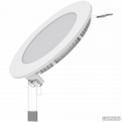 Светодиодный встраиваемый светильник  Вариант 2в1 – лампа и светильник. Легко монтируются, ложатся вровень с потолком без выступов и заступов. На один выключатель можно повесить до 20 светильников любой мощности.
Варианты цветов: 2700К (теплый), 4100К (нейтральный)  Мощность 9 Вт, размер: Ø170 мм, высота 22 мм  Gauss  1932  шт.  APPLECity Distributors ТОО