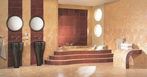 Плитка и мозаика в интерьере ванной комнаты: estepona_beige_aranz_1