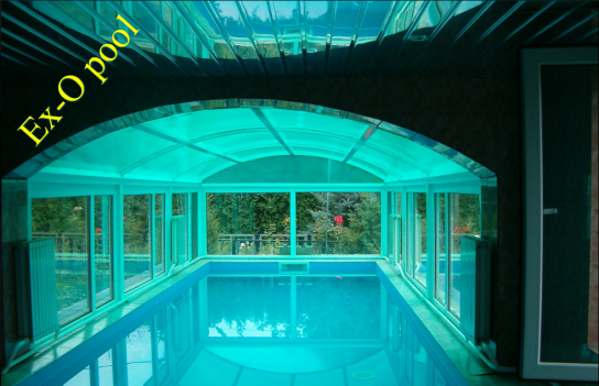 Павильон для бассейна с пластиковыми окнами и дверьми